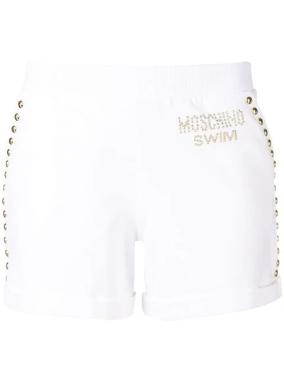 Moschino Swim Studded Shorts - White