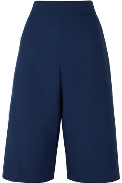 Marni Wool Shorts In Navy