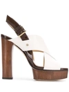 Jimmy Choo Aix/pf 125 Latte Mix Vachetta Leather And Patent Strap Sandal