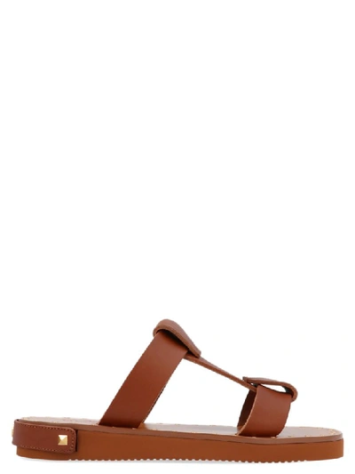 Valentino Garavani Escape Shoes In Brown