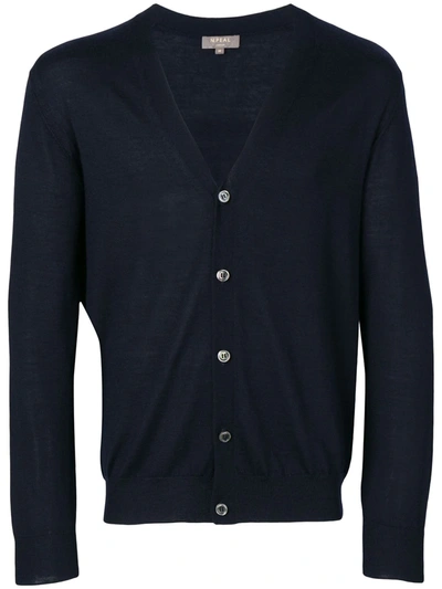 N•peal V-neck Cardigan In Blue