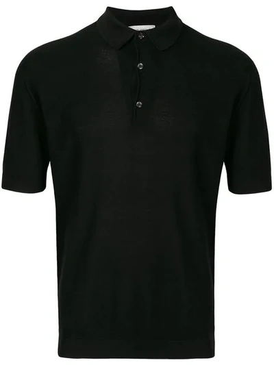 John Smedley Basic Polo Shirt - Black