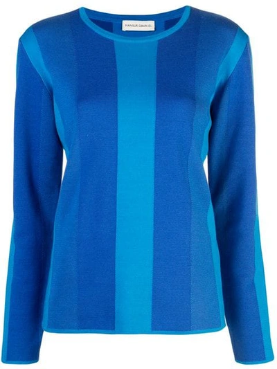 Mansur Gavriel Striped Long-sleeve Sweater In Blue
