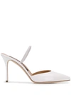 Sergio Rossi Pointed Toe Mules In White