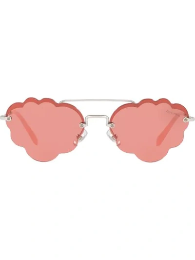 Miu Miu Noir Sunglasses In Pink