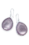 Ippolita Rock Candy Large Teardrop Earrings In Silver/ Periwinkle