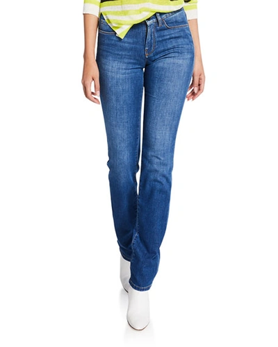 Atelier Notify Nerium High-rise Straight Jeans In Medium Blue