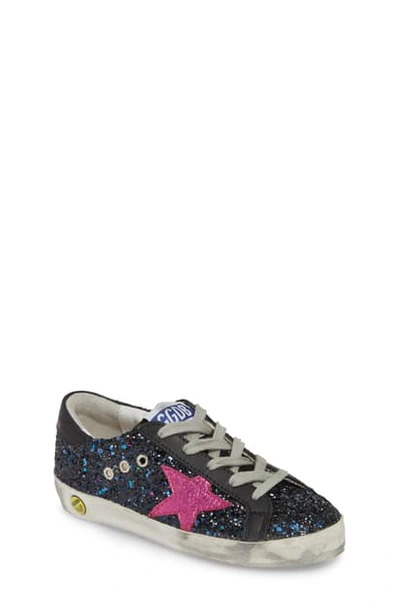 Golden Goose Kids' Superstar Glittered Low-top Sneakers, Baby/toddler In Galaxy Glitter/ Fuchsia Star