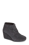 Toms Kala Wedge Bootie In Forged Iron Grey Suede