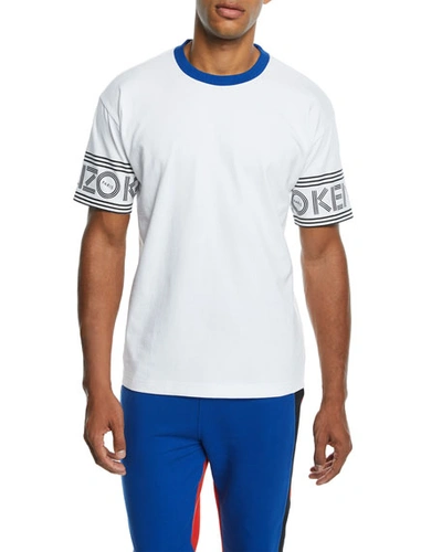 Kenzo Men's E Sport Logo-trim T-shirt In White