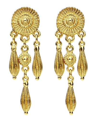 Ben-amun Bohemian Flower Dangle Earrings In Gold