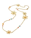 Ben-amun Hippie Flower & Bead Long Necklace In Multi