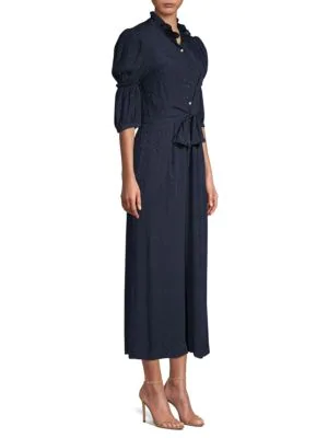 rebecca taylor heart jacquard silk jumpsuit