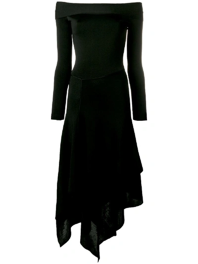 Victoria Beckham Off Shoulder Dress - Black