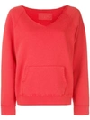 Nili Lotan Tiara Cotton Boatneck Sweatshirt In Red