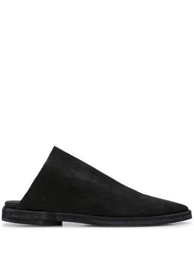 Uma Wang Pointed Slippers In Black