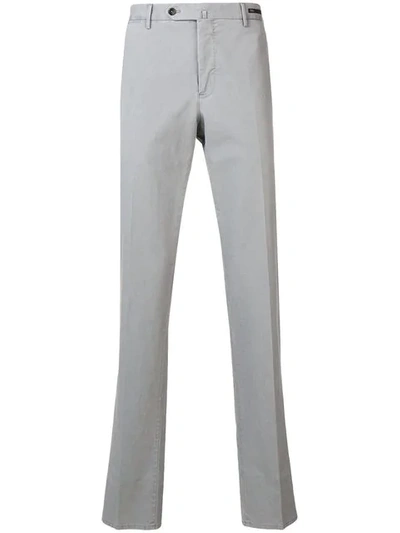 Pt01 Slim-fit Chino Trousers In Grey