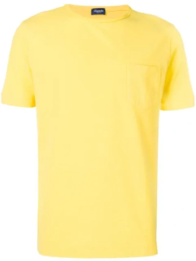 Drumohr Casual Crew Neck T-shirt In Yellow