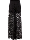 Vera Wang Embroidered Skirt - Black