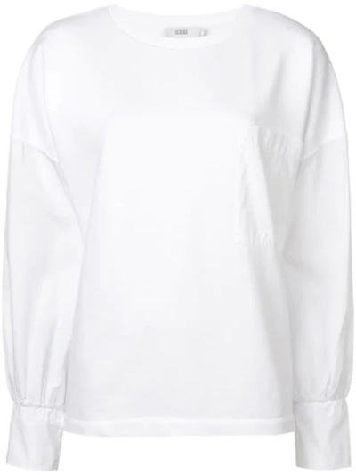 Closed Long Sleeve Sweatshirt - White