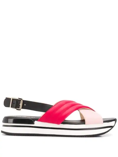 Hogan H222 Sandals In Red