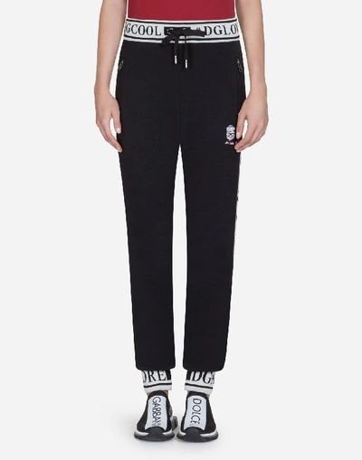 Dolce & Gabbana #dgfamily Cotton Pants In Black