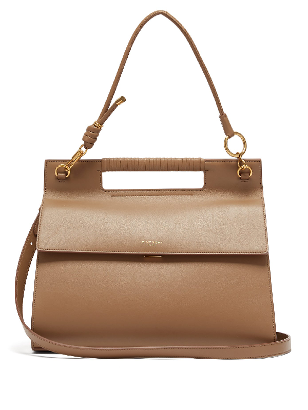 Givenchy The Whip Large Cut-out Leather Cross-body Bag In Tan | ModeSens