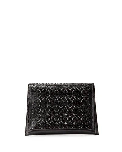 Alaïa Arabesque Studded Leather Clutch Bag In Black