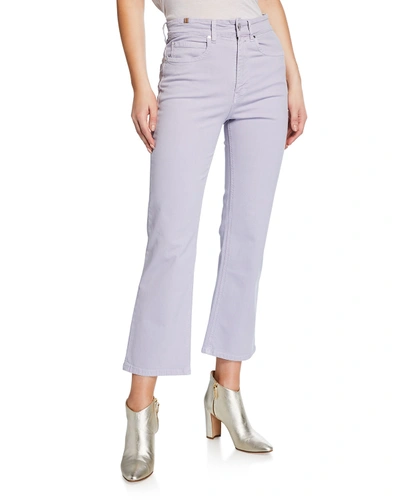 Atelier Notify High-rise Capri Boot-cut Jeans In Eucalyptus