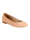 Chloé Lauren Leather Ballet Flats In Taupe