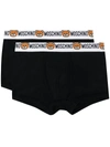 Moschino Pack Of 2 Teddy Logo Boxers In Black