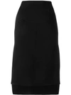 N°21 Side Slit Skirt In Black