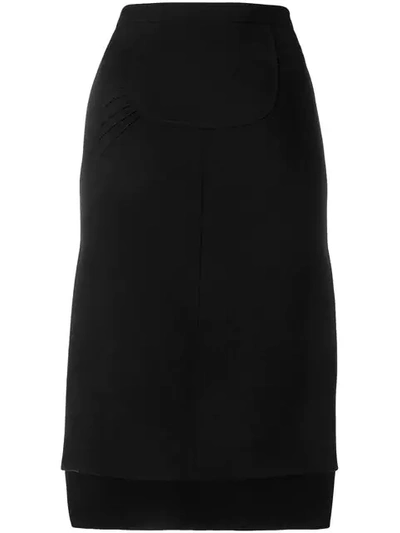 N°21 Nº21 Side Slit Skirt - 黑色 In Black