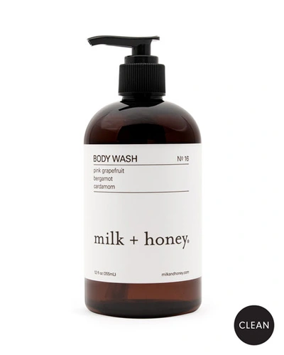 Milk + Honey No.16 Pink Grapefruit Body Wash, 12 Oz.