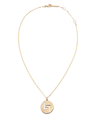 Lana 14k Gold 20mm Logo Pendant Necklace