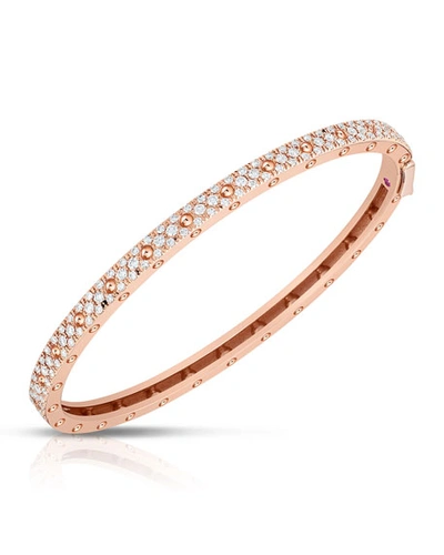 Roberto Coin Symphony 18k Rose Gold Diamond Bangle