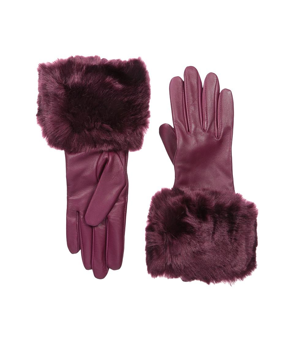 Ted Baker - Emree Faux Fur Cuff Gloves (grape) Extreme Cold Weather ...
