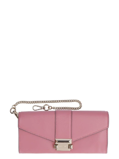 Michael Kors Whitney Leather Wallet In Pink