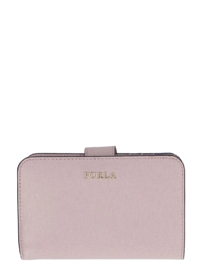 Furla Babylon Leather Wallet In Beige