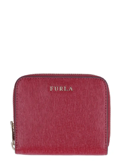 Furla Babylon Small Leather Zip-around Wallet In Red