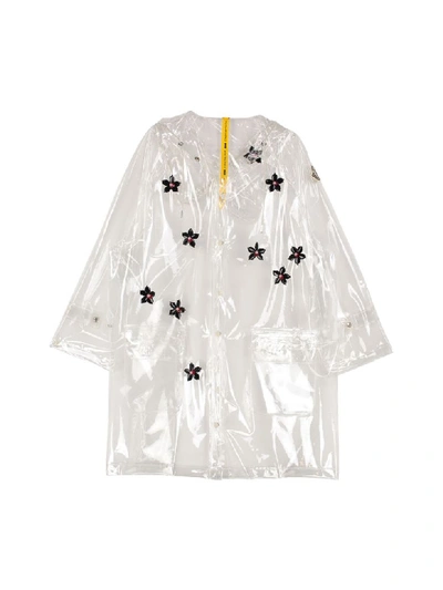 Transparent Floral Raincoat Clear Glitter Raincoat Top