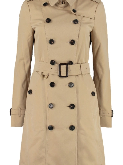 Burberry Sandringham Long Trench Coat In Beige