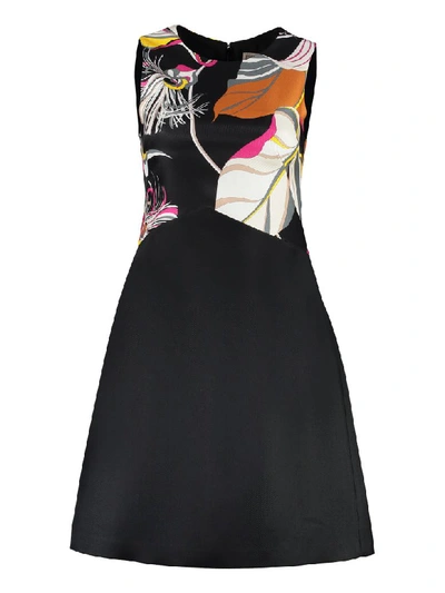 Emilio Pucci Patterned Print Mini Dress In Black