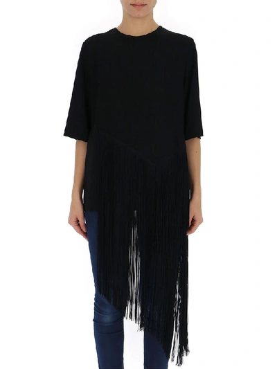 Stella Mccartney Edith Top With Fringes In Black