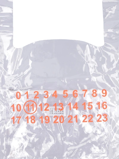 Maison Margiela Pvc Tote Bag With Logo Print In Transparent