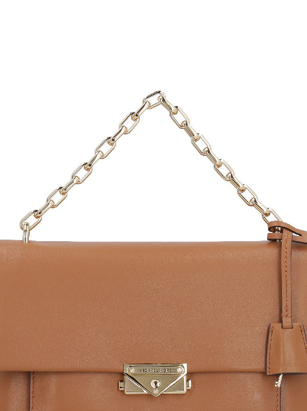 Michael Kors Cece Large Leather Shoulder Bag In Brown | ModeSens