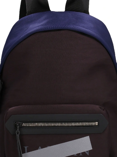 Lanvin Nylon Backpack With Logo In Purple
