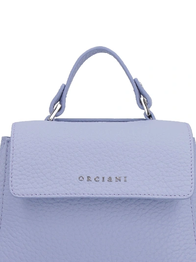 Orciani Sveva Pebbled Leather Mini-handbag In Lilac