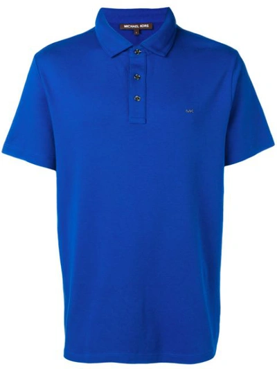 Michael Kors Men's Short Sleeve T-shirt Polo Collar In Blue