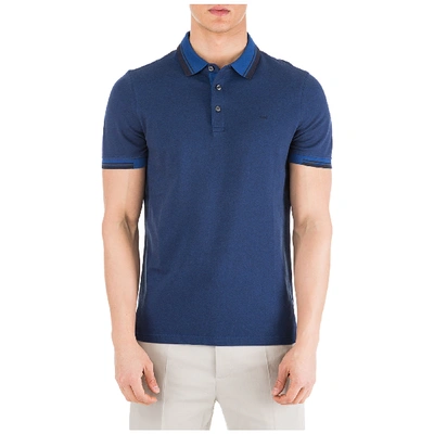 Michael Kors Men's Short Sleeve T-shirt Polo Collar In Blue